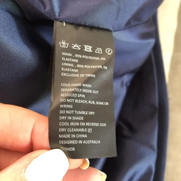 Bardot Carmelle blue ruffle slit Cocktail Dress - Picture 14 of 15